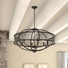 Laurel Foundry Modern Farmhouse Earlene 6 Light Candle Style Geometric Chandelier Wayfair Geometric Chandelier Farmhouse Light Fixtures Globe Chandelier