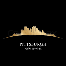 Icanvas.com has been visited by 10k+ users in the past month Pittsburgh Pennsylvania Skyline Stock Vektor Colourbox