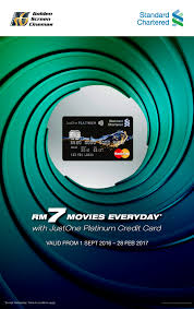 Apply for a uob credit card online and be entitled to benefits, rewards, and promotions that are specially tailored to complement your lifestyle. Gsc Cinema Rm7 Movie Ticket Using Standard Chartered Justone Platinum Credit Card Same Day Mobile Online Booking Except Wednesday 1 September 2016 28 February 2017