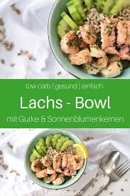 Low Carb Bowl Mit Lachs Garnelen Und Spinat Rezept Gesundes Abendessen Low Carb Gesundes Mittagessen Gesundes Mittagessen Rezepte