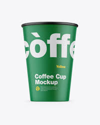 Download Paper Coffee Cup Mockup In Cup Bowl Mockups On Yellow Images Object Mockups PSD Mockup Templates
