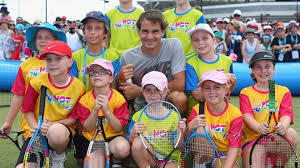 Fully illustrated children's book of the story of one of the best tennis players roger federer who overcame all the challenges and became one of the tennis players in history. Federer Headlines Suncorp Kids Tennis Day Brisbane International Tennis