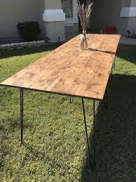 We were going to make a we sprayed our unfinished hairpin legs with clear spray paint and despite our 2 80lb malamutes doing their best to destroy them, they are still in great. 20 Ways To Use Hairpin Legs For Industrial Chic Interiors Hometalk