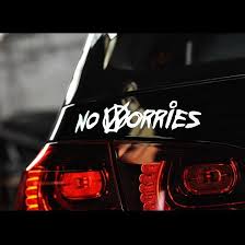 Car Styling Sticker No Worries Reflective Windows Stickers Volkswagen Car Stickers Blue Car Accessories