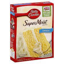 Pour the cake mixture evenly into the two greased cake tins. Betty Crocker Cake Mix Super Moist Lemon 18 25 Oz Albertsons