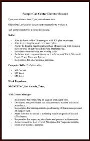 call center manager resume job