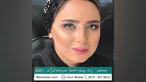 خرید لنزهای رنگی از لنز مونا-برند جمستون-رنگ پرل وایت کلاسیک-یخی ته مایه آبی