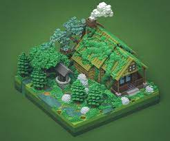 Shift to delete a voxel. Voxel Art 2 A Project By Severum Domestika Pixel Art Games Isometric Art Minecraft Designs