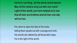 Christ Is Our King He Is The Light Of The World White Godsongs Net Download easily transposable chord charts and sheet music plus lyrics for 100,000 songs. christ is our king he is the light of