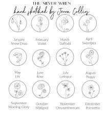 Birth Month Flower Necklace August Birth Month Flower Charm Necklace Flower Necklace Birthday Etsy In 2020 Birth Month Flowers Birth Flower Tattoos Month Flowers