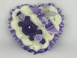 Check spelling or type a new query. Large Lilac Artificial Silk Heart Wreath Artificial Funeral Flowers