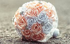 Maybe you would like to learn more about one of these? Download Wallpapers Wedding Bouquet Roses From Fabric Bridal Bouquet Blue Orange Wedding Bouquet Bouquet Of Roses Wedding Concepts 4k For Desktop Free Pictures For Desktop Free