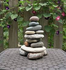 Garden Cairn Lake Michigan Re Stackable Beach Stone Cairn Etsy Garden Statues Rock Cairn Stone Cairns