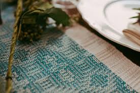Table Runners Can Be So Different This Handwoven Table Runner Is Woven With Perle Cotton To Give Natural Cotton Decor Holiday Table Decorations Cotton Decor