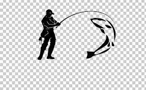 Fisherman Logo Fly Fishing Png Angling Art Artificial Fly Black Black And White Fish Logo Png Fly Fishing