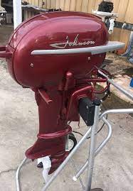 1954 25 Hp Johnson Rd 15 For Sale Restored Vintage Antique Outboard Vintage Boats Outboard Mahogany Boat