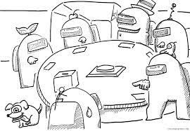 Among us impostor jason coloring page. Among Us Impostor Coloring Pages Printable Sheets Among Us Imposter Wondering 2021 A 5577 Coloring4free Coloring4free Com