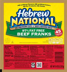 Made with premium cuts of 100% kosher beef. Hebrew National 97 Fat Free Beef Franks 6 Ct 9 43 Oz Kroger