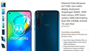 Motorola Moto G8 Power Queda Al Descubierto Por Completo En Amazon Digital Trends Espanol
