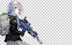 With the usual image of armies and wars, seeing pictures of girls with. Anime Female Girls With Guns Firearm Png Clipart 1080p Action Figure Anime Anime Convention Cartoon Free
