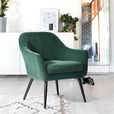 Get the best deals on living room chairs. Furniturer Accent Chair Green Velvet 0000800009048 Rona