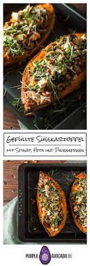 Gefullte Susskartoffel Mit Spinat Feta Purple Avocado Rezept Rezepte Mit Feta Gefullte Susskartoffeln Rezepte
