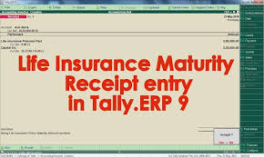 How To Record Life Insurance Maturity Amount In Tally Erp 9 Life Insurance Policy Life Capital Account