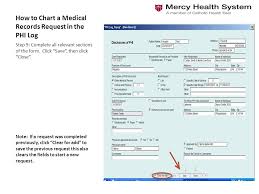 How To Chart A Medical Records Request In The Phi Log Ppt