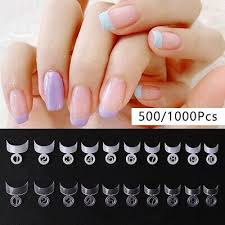Nail design / nail polish. 500 French False Fake Nail Art Uv Gel Tips Short White Acrylic Wrap Edge White Eur 7 85 Picclick De