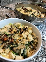 Creamy Chicken Spinach Mushroom Pasta With Sun Dried Tomatoes Recipe Spinach Mushroom Pasta Chicken Spinach Mushroom Stuffed Mushrooms