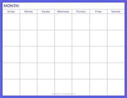 Keep organized with printable calendar templates for any occasion. Blank Calendar Printable My Calendar Land