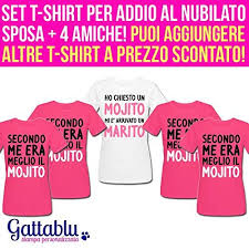 L'addio al nubilato è un momento davvero importante per ogni donna, da vivere con le più care amiche, magari indossando abiti e colori coordinati. Set 5 T Shirt Addio Al Nubilato Marito Mojito 1 T Shirt Https Www Amazon It Dp B07nvnfw19 Ref Cm Sw R Pi Dp X 0vgncbd0861 Addio Al Nubilato Mojito Addio