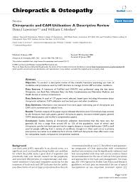 pdf chiropractic and cam utilization