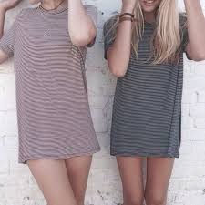Sold Brandy Melville T Shirt Dress Striped Tee Dress Striped T Shirt Dress Shirt Dress