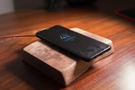 Make charging your phone easier than ever with the oakywood wood wireless charger. Walnut Slab Wireless Charger