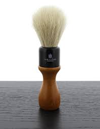 A shaving brush or shave brush is a small brush with a handle parallel to the bristles used to make lather from shaving soap or shaving cream and apply it to the face when shaving. Vie Long American Style White Horse Hair Shaving Brush Wood Handle West Coast Shaving
