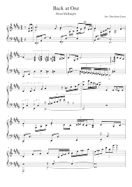 Back At One Brian Mcknight Sheet Music For Piano Solo Musescore Com