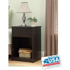 Mainstays 1 Drawer Bedroom Nightstand Espresso Walmart Com Bedroom Night Stands Bedroom End Tables Side Tables Bedroom