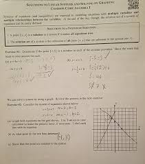E.2 solve a system of equations by graphing. Solving Linear Equations Common Core Algebra 2 Answer Key Tessshebaylo