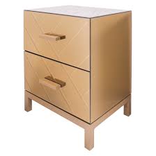 Ava 2 Drawer Geometric Mirrored Bedside Table Copper Bedside Table Set Mirrored Nightstand Copper Bedside Table Bedside cabinets—small chests of drawers or cabinets with drawers and other storage areas. pinterest