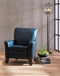 Blue Leather Chair Via La Z Boy Living Room Recliner Arm Chairs Living Room White Dining Chairs