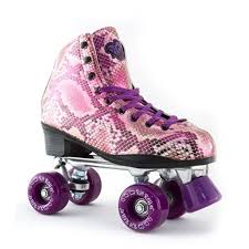 Rio Roller Chic Quad Dort Tekerlekli Mor Desenli Paten Paten Mor Ayakkabilar