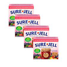 Amazon Com Kraft Sure Jell Light Premium Fruit Pectin 1 75oz 4 Pack Grocery Gourmet Food