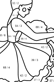 Color not only clothes, but also exposed parts of the body. Ballerina In A Lush Dress Coloring Page Online Or Printable For Free