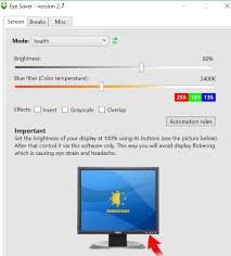 تحميل برنامج حماية العين من أشعه الكمبيوتر Eye Saver 2018 Brd