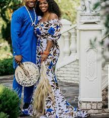 African Couple Wedding Clothingafrican Couple Matching Etsy In 2021 African Print Dresses African Wedding Dress Couples African Outfits