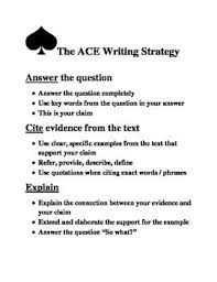 Ace Writing Strategy Poster Handout Worksheet In 2021 Writing Strategies Argumentative Writing Writing
