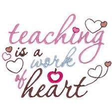 They want to use their knowledge for good. Teaching Is A Work Of Heart Bunnycup Embroidery