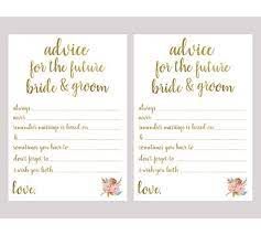 Advice For The Bride And Groom Bridal Shower Game Printable Etsy In 2021 Wedding Advice Cards Bridal Shower Games Wedding Games