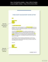 A cover letter is a letter of introduction sent by job applicants to their prospect employers. Fixed Asset Accountant Cover Letter Template Free Pdf Google Docs Word Apple Pages Template Net Cover Letter Template Cover Letter Template Free Cover Letter